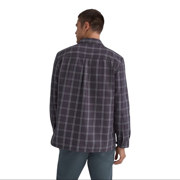 Club Monaco Men’s Work Shirt Cotton Blend Windowpane Military Olive Color Size S - Picture 2 of 10